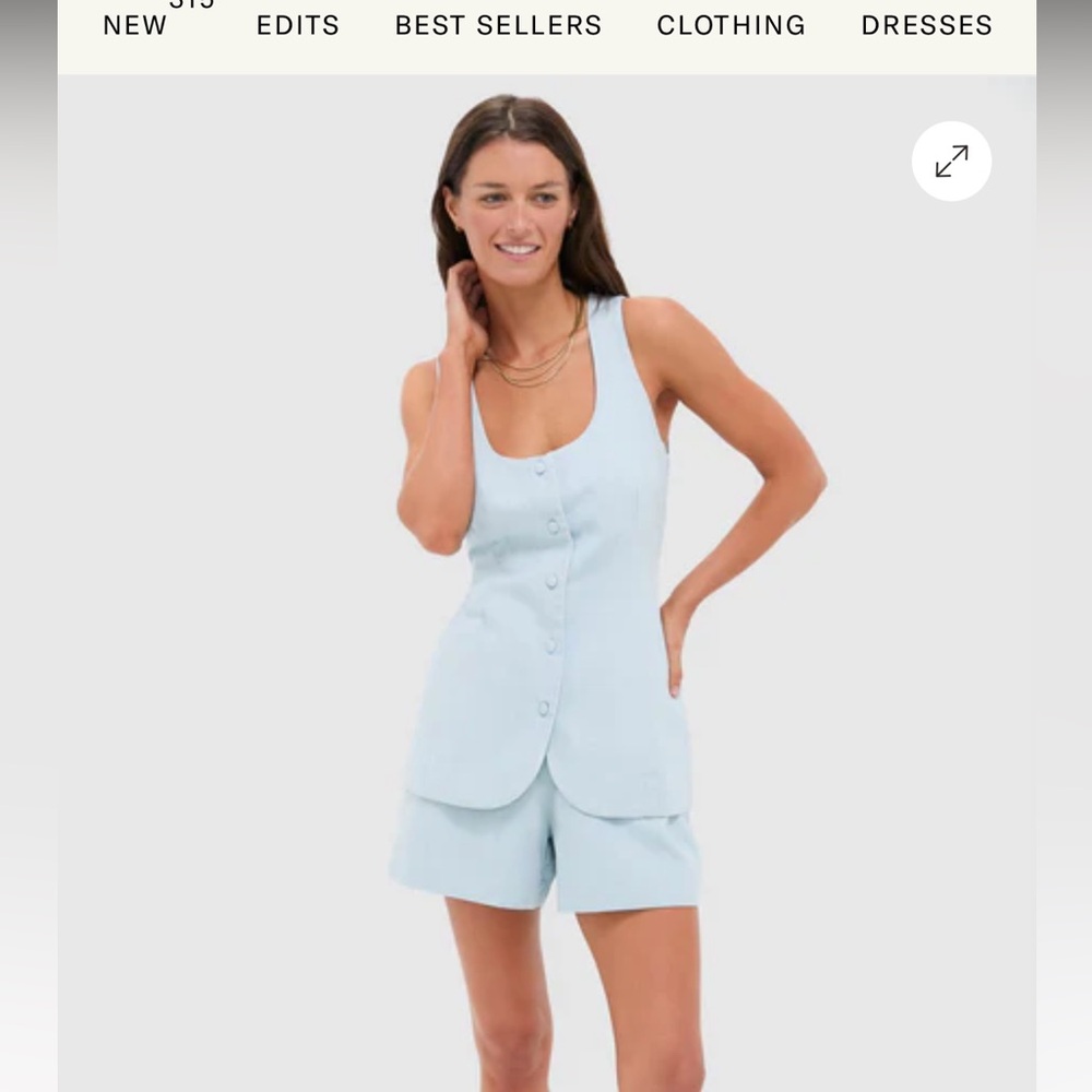 NWT Tuckernuck Brett Washed Denim Top - Picture 5 of 6